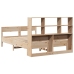 Cama con estantería sin colchón madera maciza de pino 160x200cm