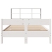 Cama con estantería sin colchón madera maciza blanca 140x200 cm