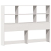 Cama con estantería sin colchón madera maciza blanca 140x200 cm