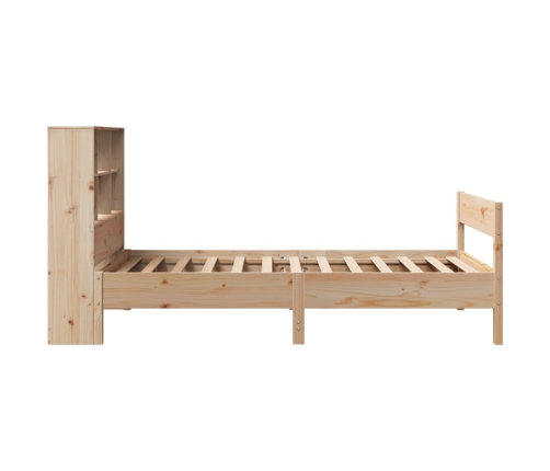 Cama con estantería sin colchón madera maciza de pino 90x200 cm