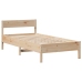 Cama con estantería sin colchón madera maciza de pino 90x200 cm