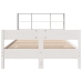 Cama con estantería sin colchón madera maciza blanca 140x190 cm