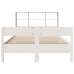 Cama con estantería sin colchón madera maciza blanca 135x190 cm