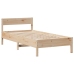 Cama con estantería sin colchón madera maciza de pino 90x190 cm