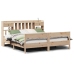Cama con estantería sin colchón madera maciza de pino 200x200cm