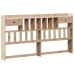Cama con estantería sin colchón madera maciza de pino 200x200cm