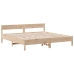 Cama con estantería sin colchón madera maciza de pino 200x200cm