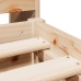 Cama con estantería sin colchón madera maciza de pino 200x200cm