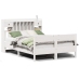 Cama con estantería sin colchón madera maciza blanca 160x200 cm