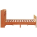 Cama con estantería sin colchón madera maciza marrón 140x200 cm