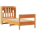 Sofá con estantería sin colchón madera maciza marrón 90x200 cm
