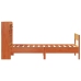 Sofá con estantería sin colchón madera maciza marrón 90x200 cm