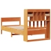 Sofá con estantería sin colchón madera maciza marrón 90x200 cm