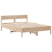 Cama con estantería sin colchón madera maciza de pino 140x190cm