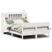 Cama con estantería sin colchón madera maciza blanca 135x190 cm