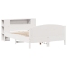 Cama con estantería sin colchón madera maciza blanca 150x200 cm