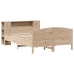 Cama con estantería sin colchón madera maciza de pino 120x200cm