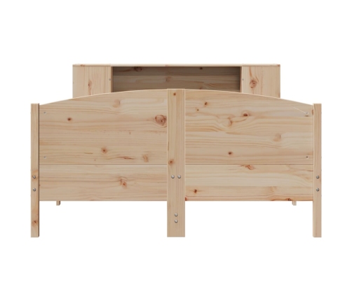 Cama con estantería sin colchón madera maciza de pino 120x200cm