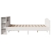 Cama con estantería sin colchón madera maciza blanca 135x190 cm