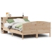 Cama con estantería sin colchón madera maciza de pino 120x190cm