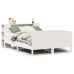 Cama con estantería sin colchón madera maciza blanca 120x190 cm