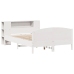 Cama con estantería sin colchón madera maciza blanca 120x190 cm