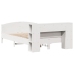 Cama con estantería sin colchón madera maciza blanca 120x190 cm