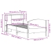 Cama con estantería sin colchón madera maciza de pino 100x200cm