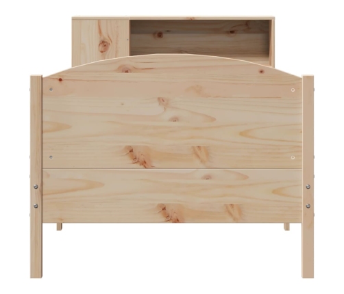 Cama con estantería sin colchón madera maciza de pino 100x200cm