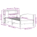 Cama con estantería sin colchón madera maciza blanca 100x200 cm