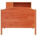 Cama con estantería sin colchón madera maciza marrón 100x200 cm