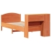 Cama con estantería sin colchón madera maciza marrón 100x200 cm
