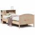 Cama con estantería sin colchón madera maciza de pino 75x190 cm
