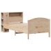 Cama con estantería sin colchón madera maciza de pino 75x190 cm