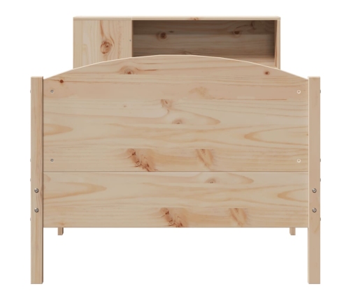 Cama con estantería sin colchón madera maciza de pino 75x190 cm