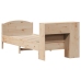 Cama con estantería sin colchón madera maciza de pino 75x190 cm
