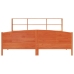 Cama con estantería sin colchón madera maciza marrón 200x200 cm