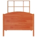 Cama con estantería sin colchón madera maciza marrón 75x190 cm