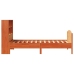 Cama con estantería sin colchón madera maciza marrón 75x190 cm
