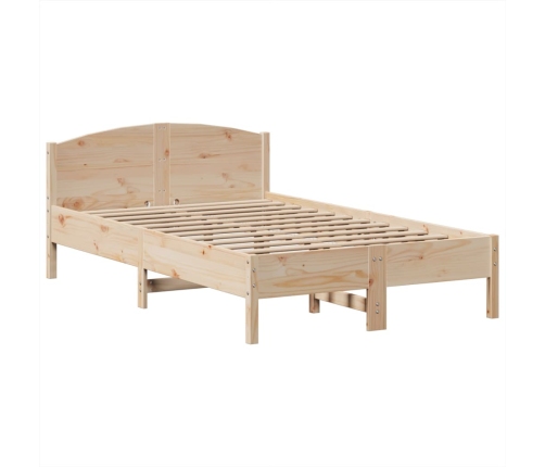 Cama con estantería sin colchón madera maciza de pino 120x200cm