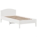 Cama con estantería sin colchón madera maciza blanca 75x190 cm