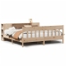 Cama con estantería sin colchón madera maciza de pino 200x200cm