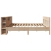 Cama con estantería sin colchón madera maciza de pino 200x200cm