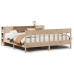 Cama con estantería sin colchón madera maciza de pino 180x200cm