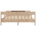 Cama con estantería sin colchón madera maciza de pino 180x200cm