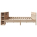 Cama con estantería sin colchón madera maciza de pino 180x200cm