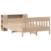 Cama con estantería sin colchón madera maciza de pino 120x200cm
