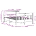 Cama con estantería sin colchón madera maciza de pino 120x200cm