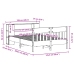 Cama con estantería sin colchón madera maciza blanca 120x200 cm