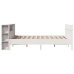 Cama con estantería sin colchón madera maciza blanca 120x200 cm